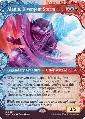 Alania, Divergent Storm (Showcase) card from Bloomburrow
