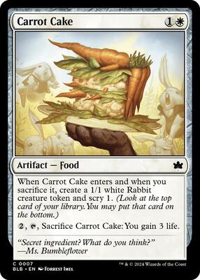Carrot Cake card from Bloomburrow