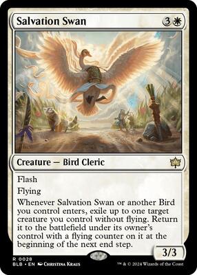 Salvation Swan card from Bloomburrow