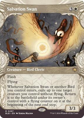 Salvation Swan (Showcase) card from Bloomburrow