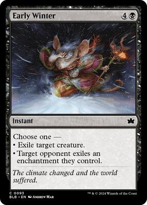 Early Winter card from Bloomburrow