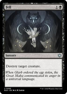 Fell card from Bloomburrow