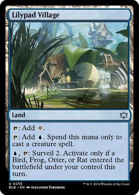 Lilypad Village card from Bloomburrow