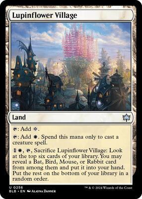 Lupinflower Village card from Bloomburrow