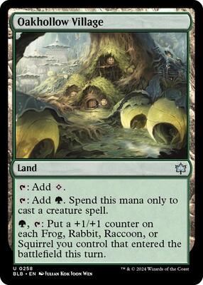 Oakhollow Village card from Bloomburrow