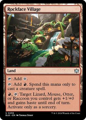 Rockface Village card from Bloomburrow