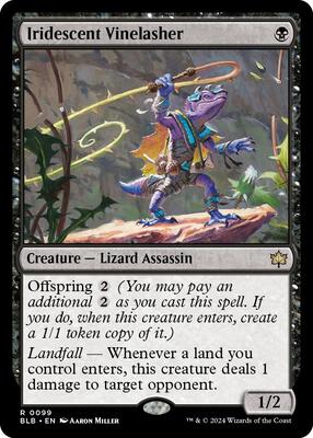 Iridescent Vinelasher card from Bloomburrow