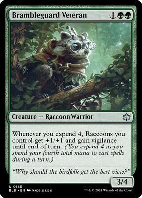 Brambleguard Veteran card from Bloomburrow