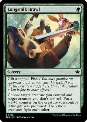 Longstalk Brawl card from Bloomburrow