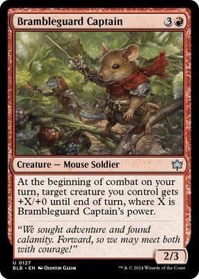 Brambleguard Captain card from Bloomburrow