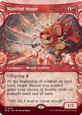 Manifold Mouse (Showcase) card from Bloomburrow
