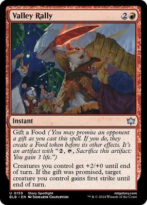 Valley Rally card from Bloomburrow