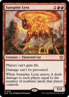 Sunspine Lynx card from Bloomburrow