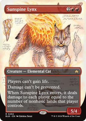 Sunspine Lynx (Borderless) card from Bloomburrow