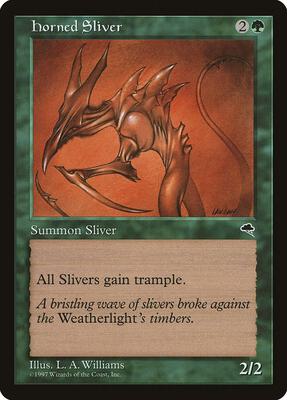 Horned Sliver card from Tempest