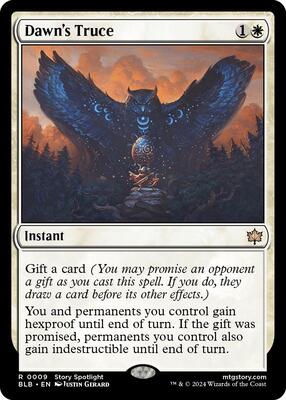 Dawn's Truce card from Bloomburrow