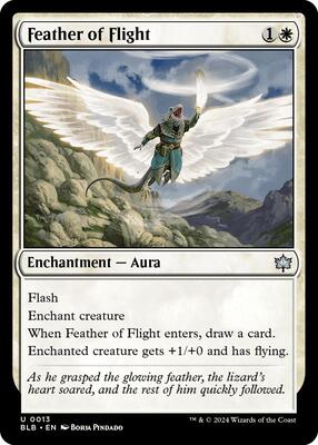 Feather of Flight card from Bloomburrow