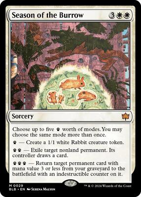 Season of the Burrow card from Bloomburrow