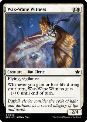 Wax-Wane Witness card from Bloomburrow