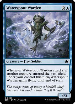 Waterspout Warden card from Bloomburrow