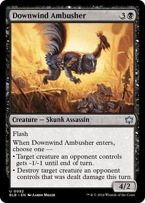Downwind Ambusher card from Bloomburrow