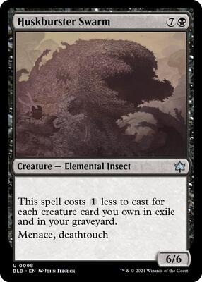 Huskburster Swarm card from Bloomburrow
