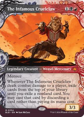 The Infamous Cruelclaw (Showcase) card from Bloomburrow