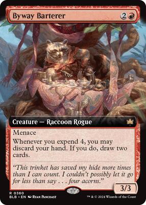 Byway Barterer (Extended Art) card from Bloomburrow