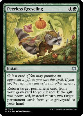 Peerless Recycling card from Bloomburrow