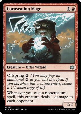 Coruscation Mage card from Bloomburrow