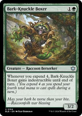 Bark-Knuckle Boxer card from Bloomburrow