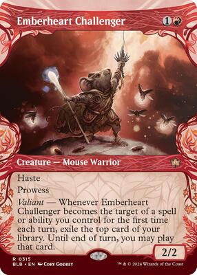 Emberheart Challenger (Showcase) card from Bloomburrow
