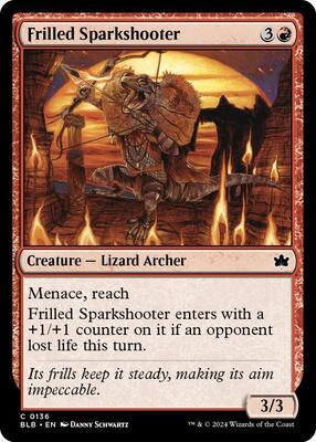 Frilled Sparkshooter card from Bloomburrow