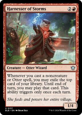 Harnesser of Storms card from Bloomburrow