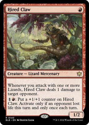 Hired Claw card from Bloomburrow