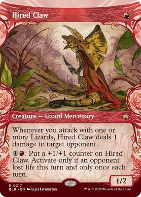 Hired Claw (Showcase) card from Bloomburrow