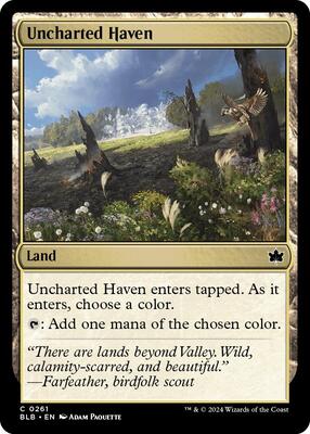Uncharted Haven card from Bloomburrow
