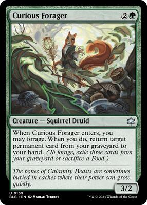 Curious Forager card from Bloomburrow