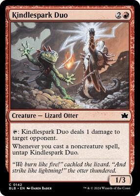 Kindlespark Duo card from Bloomburrow