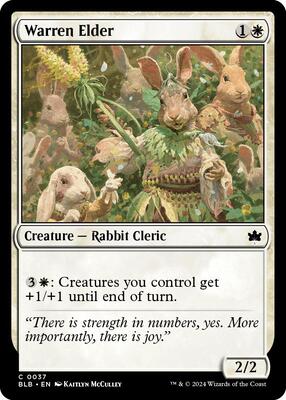 Warren Elder card from Bloomburrow