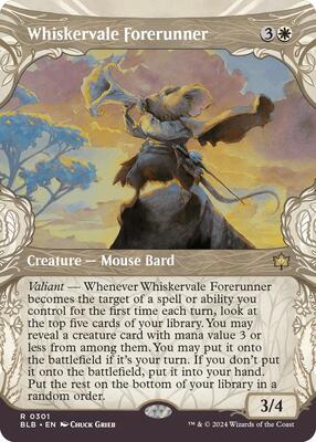 Whiskervale Forerunner (Showcase) card from Bloomburrow
