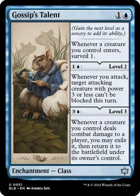 Gossip's Talent card from Bloomburrow