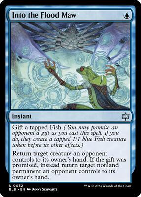 Into the Flood Maw card from Bloomburrow