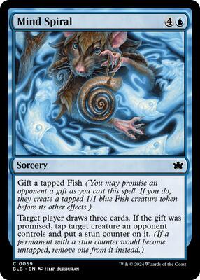 Mind Spiral card from Bloomburrow