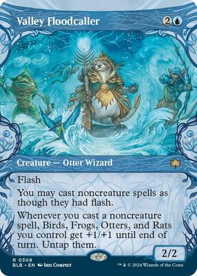 Valley Floodcaller (Showcase) card from Bloomburrow