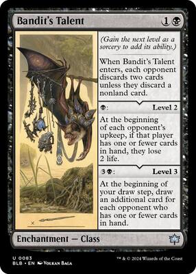 Bandit's Talent card from Bloomburrow