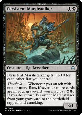 Persistent Marshstalker card from Bloomburrow