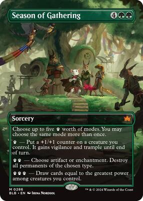 Season of Gathering (Borderless) card from Bloomburrow