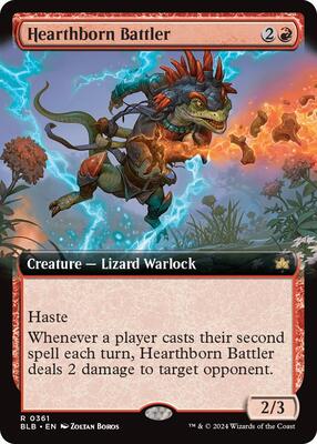 Hearthborn Battler (Extended Art) card from Bloomburrow