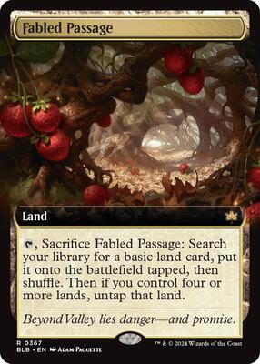 Fabled Passage (Extended Art) card from Bloomburrow